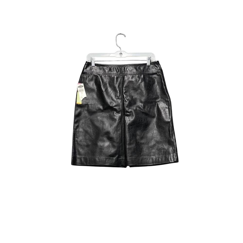 Old Navy Genuine Leather‎ Pencil Skirt Black Sz 6